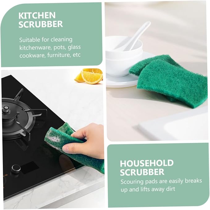 6pcs Reusable Scouring Pads for Dishes Kitchen Scrubber Pads Cleaning Soft Non Scratch Brush