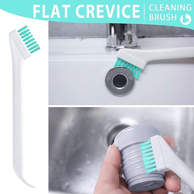 Small Cleaning Brushes for Small Spaces, Tiny Household Cleaning Supplies Tools, Mini Crevice Cleaning Brush Scrub Narrow Corner Nook Track Grooves Bathroom Kitchen Home Detailing, 16 Pcs