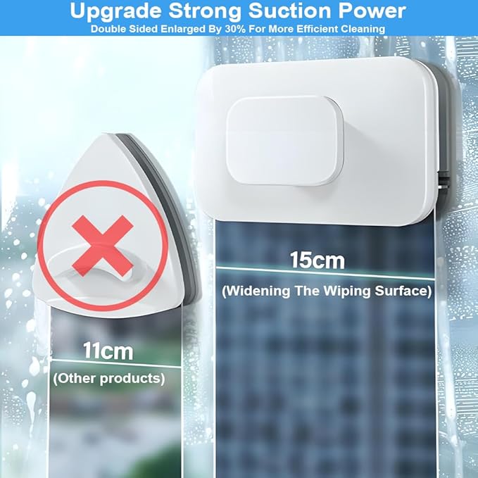 2025 New Magnetic Windshield Cleaner Tool Set, SEILETOO Car Window Cleaner Magnetic Tool, Double-Sided Window Cleaner Glass Wiper for High Rise Car Glazed