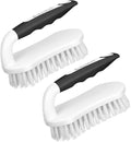 SetSail Scrub Brush, Heavy-Duty Scrub Brushes for Cleaning with Stiff Bristles Cleaning Brush for Shower, Bathroom, Carpet, Kitchen and Bathtub Scrubber - 2 Pack Black