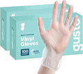GUSTO Disposable Vinyl Gloves – Clear, Latex-Free, Powder-Free, BPA-Free – Safe for Food Handling, Cooking & Cleaning