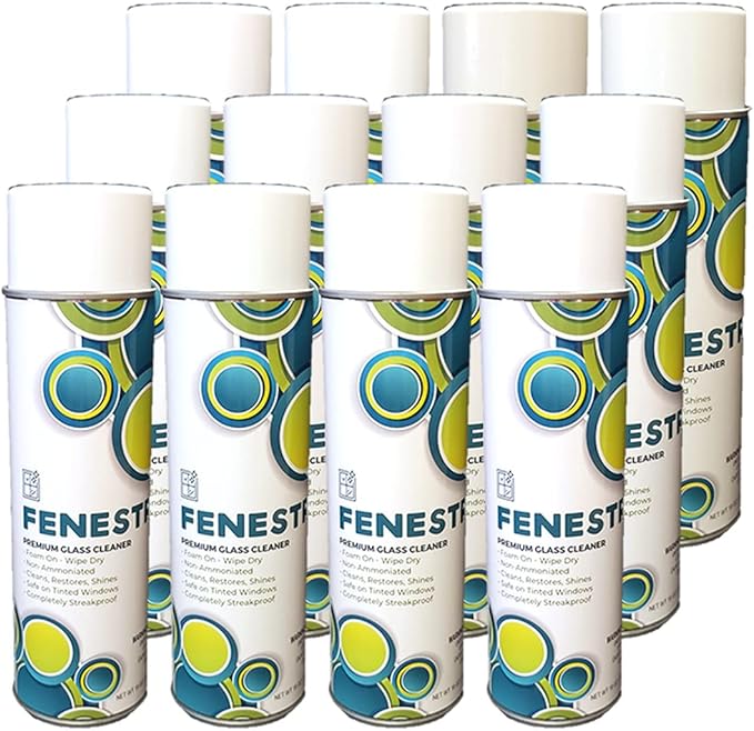Fenestre Premium Foaming Glass Cleaner, 19 oz Aerosol (Case of 12)