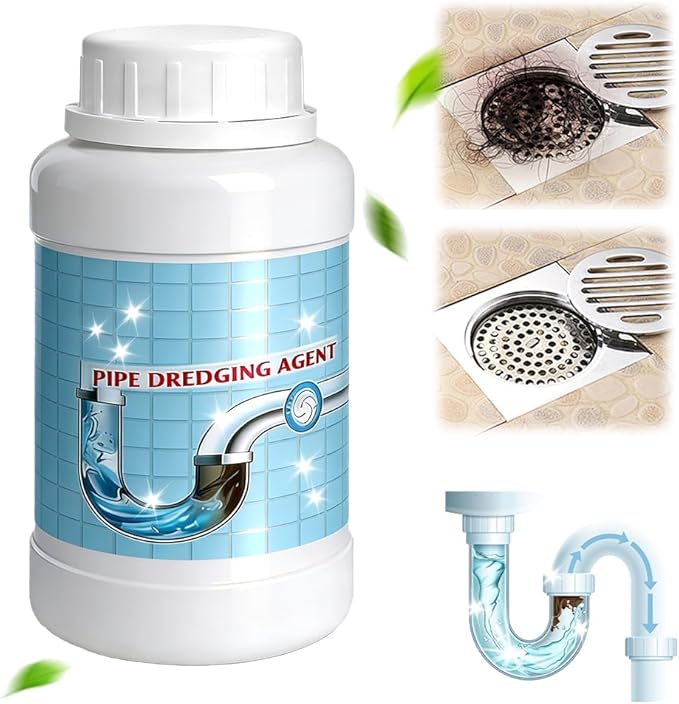 Drain Cleaner Powder, Powerful Sink Cleaner Powder Fast Foaming for Kitchen Toilet Pipeline Quick Cleaning Tool (1 Pcs)