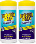 Invisible Glass 90160-2PK Glass Cleaning Wipes, Pre-Moistened, Streak-Free and Lint-Free, Safe for Windows, Mirrors, Windshields, and Tinted Glass, 40 Count (Pack of 2)
