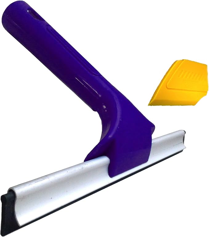 VViViD Handheld All-Purpose Rubber Household Squeegee Including Yellow Multi-Purpose Window Scraper
