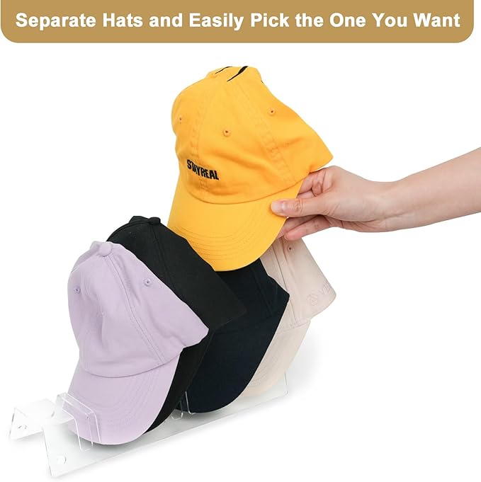 FOLLOWIN Household Mold Stain Cleaner, Mildew Gel for Front Loader Washing Machine Seal, Acrylic Hat Holder for Closet Countertop Display