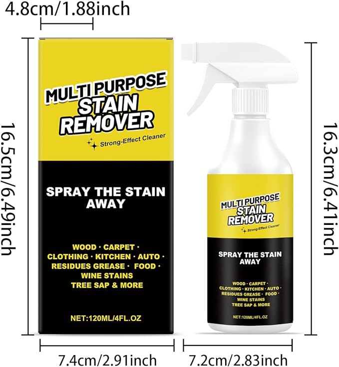 All Purpose Cleaner Spray for Multi-Purpose Stain Remover, Powerful Cleaner Kitchen Multi-purpose Foam Cleaner Spray for Kitchens, Floors, Toilets, Stairs and Cars (120ML)
