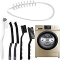 Washing Dryer Machine Rubber Seal Cleaning Brush Kits, Front Load Washer Cleaner Tools-1 PC Drum Slot Clean Brush & 5 PCS Crevice Cleaning Brushes for Bathroom, Shower & Kitchen Sink Household