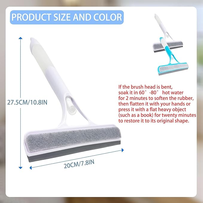 3 in 1 Spray Squeegee, Window Squeegee with Sprayer, Spray WindowSqueegee Cleaner with Spray Bottle for Car, Home, Kitchen Windows