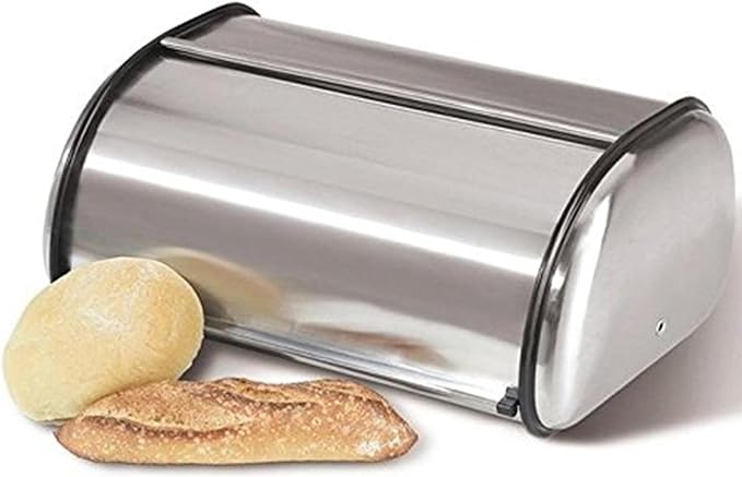 HOME IT Stainless Steel Bread Box for kitchen, bread bin, bread storage Bread holder 16.5x10x8