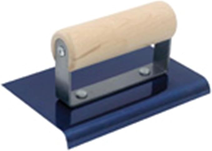 MARSHALLTOWN QLT Blue Steel Hand Edgers, Wood Handle Material, 152mm Width, 152mm Length, 3mm Radius, 6mm Lip, CE559B