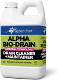 ALPHA BIO-DRAIN - Enzyme-Based Maintenance to Help Prevent Clogs and Reduce Odors from Pet Waste, Grease, Hair in Drains and Septic Systems - ½ Gallon by Alpha Tech Pet