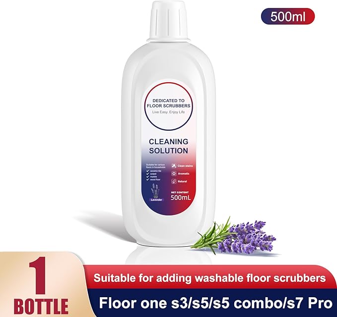 Floor Cleaning Solution Compatible With Tineco, Deep Cleans for Multiple Hard Floors, Suitable With All Robot Vacuums with Mopping and Cordless Wet/Dry Vacuum Mop Cleaner (Lavender 1 Bottle)