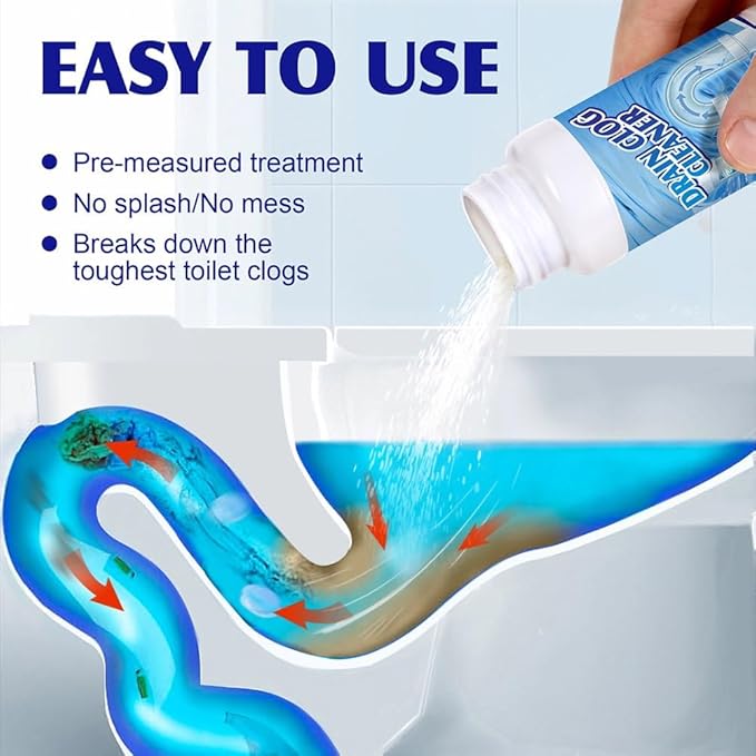 4Pack Safe & Powerful Upgraded Sink Drain Cleaner - Multi-Purpose Pipe Unclogging Agent for Kitchen and Home Drains