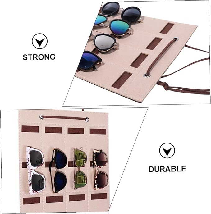 VALICLUD Felt Sunglasses Organizer Hanging Bag 30x40cm Small Storage Pouch Wall-Mounted Glasses Holder for Eyewear and Jewelry Storage
