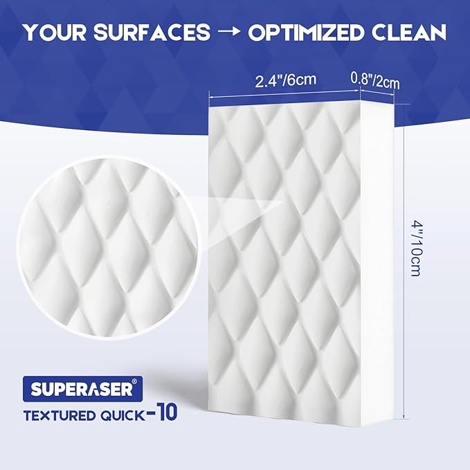 Magic Sponge Eraser,Tex-10 Scrub Melamine Sponges, Heavy Duty No Scratches (HD-Weave 10-Pack)