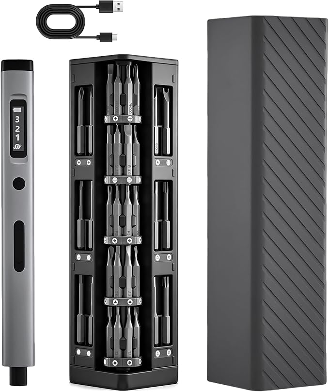 SAKER Electric Screwdriver Set - 57 in1 Mini Magnetic Precision Repair Tool Kit with Rechargeable Torque Screwdriver for Home DIY Furniture Electronics Repair & Gifts for Men