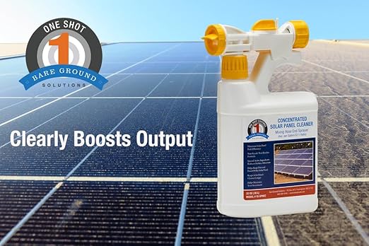 Bare Ground Winter Bare Ground Solutions One Shot 1S-SPCHEC Solar Panel Cleaner Concentrate with Hose-End Mixing Sprayer, 32 oz (1 Quart)