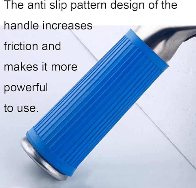 Professional 10” Performance Grip Window & Glass Cleaning Squeegee - Cleaning Supplies, Squeegee for, Auto Home Kitchen Bathroom Shower Mirror Wiper with Blue Rubber Water Blade(10in/25cm, Blue)