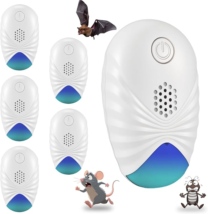 Ultrasonic Pest Repeller Indoor, Upgraded 2025 Mouse Repellent Ultrasonic Plug in Roach Insect Rodent Repellent, 3 Modes Repellent for Roach, Bugs, Mice, Spider, Electronic Rodent Repellent Devices