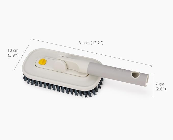 Joseph Joseph CleanTech 2-in-1 Tile and Tub Scrubber and Grout Cleaning Brush with V-Shaped Bristles