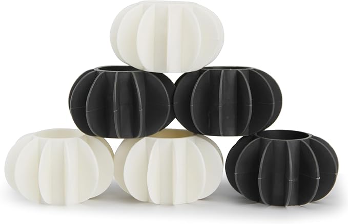 6Pcs Ech.Apr Reusable Laundry Balls, TPR Washing Machine Cleaner Ball, Anti-Tangle Washer Dryer Accessory