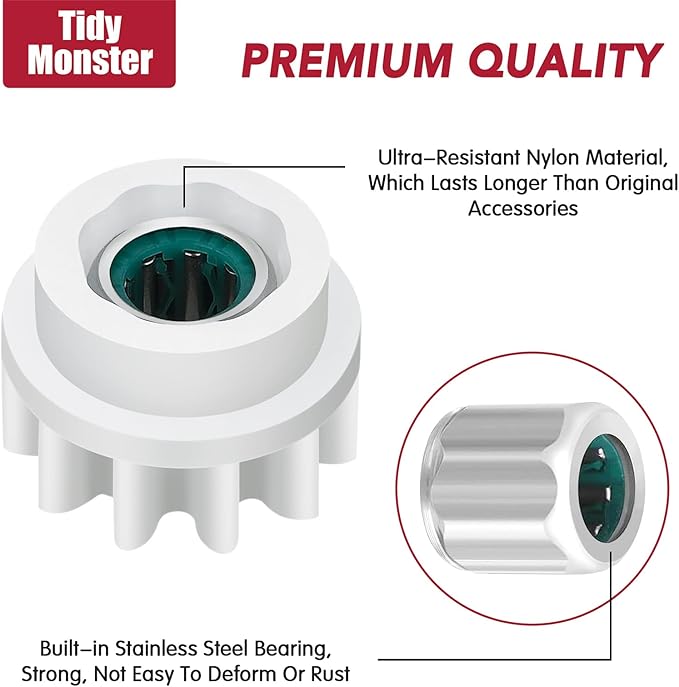 Pedal Bearing Replacement for OCedar Mop Bucket - Easy Fix for O-Cedar Easywring Bucket System. 2 Pack One Way Clutch Gear Sprockets Repair Compatible with 90% Rotation Mop Bucket on The Market.