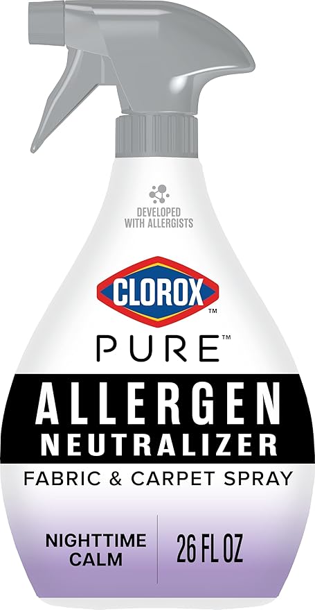 Clorox PURE Allergen Neutralizer Fabric and Carpet Spray, Nighttime Calm, 26 Fluid Ounces