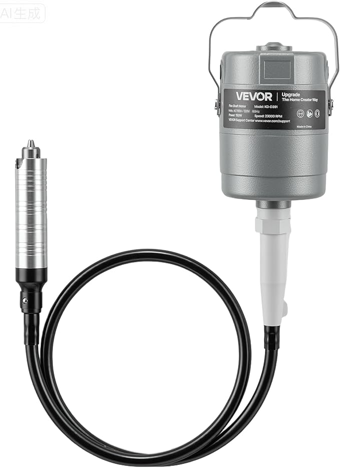 VEVOR Flex Shaft Grinder, 150W 23000RPM Electric Flex Shaft Rotary Tool, Foot-Pedal Control Hanging Carver Grinder with 112PCS Accessory Kit for Sanding Buffing Polishing Cutting