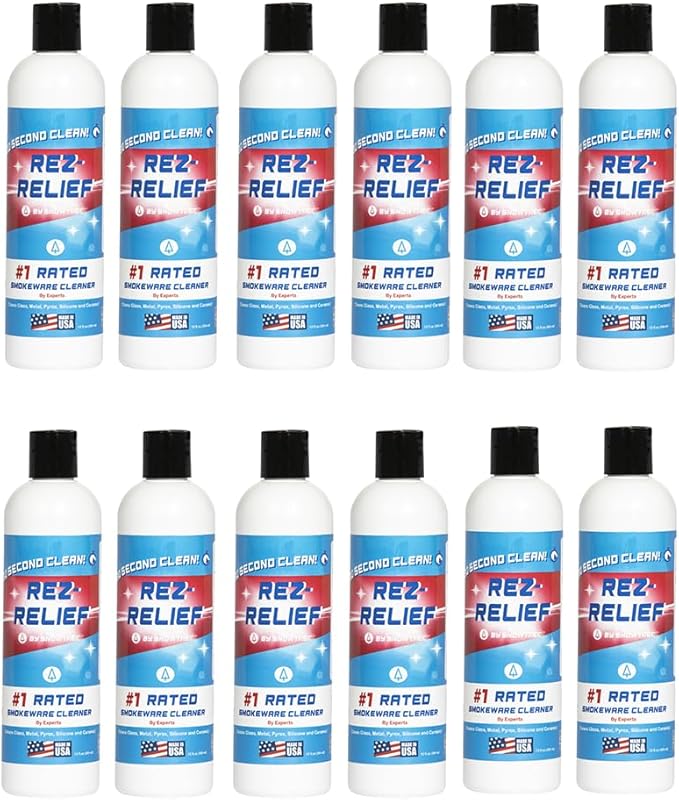 SNOWTREE - 12 Pack Glass Cleaner Solution for Glass, Ceramic, Metal & Silicone - 12 Fluid Oz Bottles (144 Oz) - Refreshing Citrus Scent Glass Cleaner Liquid - Removes Stains & Smells from All Pieces