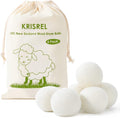 Wool Dryer Balls 6 Pack XL Laundry Dryer Balls,New Zealand Wool Natural Organic Fabric Softener,Shorten Drying Time, Baby Safe,Reduce Wrinkles