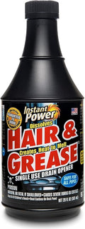 Instant Power Hair & Grease Liquid Drain Opener 20 oz. - Total Qty: 6