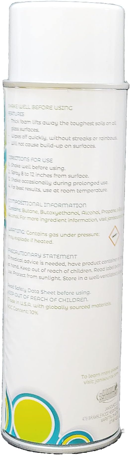 Fenestre Premium Foaming Glass Cleaner, 19 oz Aerosol (Case of 12)