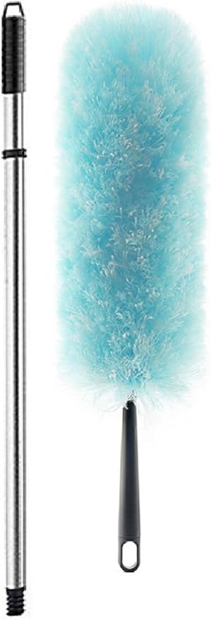 Fuller Brush 56040 Large Surface Duster with Handle – 52" for High-Reach Dusting – Reusable Dusting Tool for Blinds, Ceiling Fans & Multi-Surface Dusting (Duster with Handle)