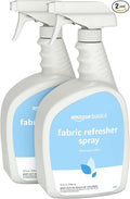 Amazon Basics Fabric Refresher Spray, Fresh Scent, Odor Eliminator, Dye-Free, Quick-Drying, 32 fl oz, Pack of 2