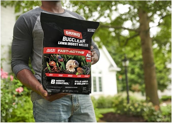 Ortho BugClear Lawn Insect Killer1, Kills Ants, Spiders, Ticks, Fleas, Armyworms and Grubs, Treats up to 16,500 sq. ft., 10 lb.