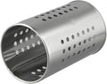 FABULETTA Stainless Steel Utensil Holder for Kitchen Countertop, Cutlery Drainer Rack with Drain Hole, Rust-Resistant Vertical Organizer Stand for Spoons and(Silver Medium)