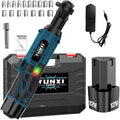 12V wireless ratchet kit, car repair screw and nut disassembly, with quick charger, suitable for home and car repair, is a holiday gift for men. (Battery x1 + Toolbox)
