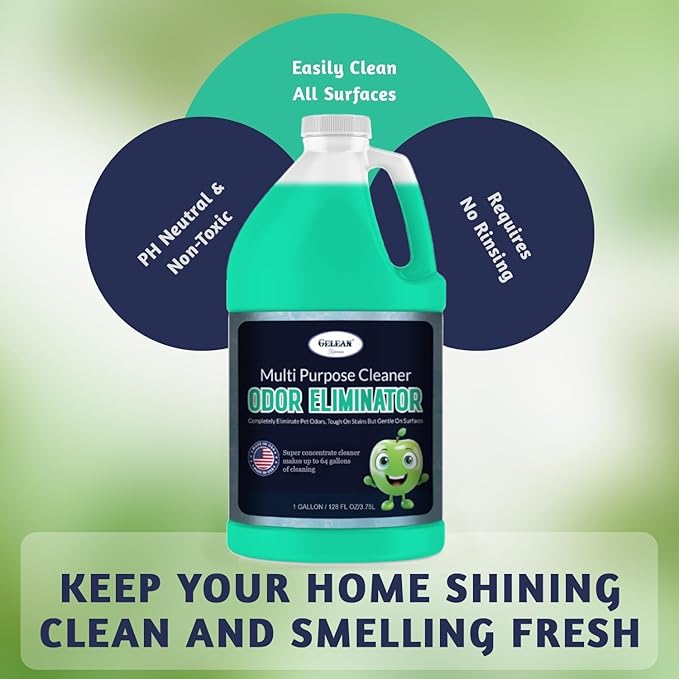 Multi Purpose Cleaner Pet Odor eliminator - pH Neutral - Strong Odor Floor Cleaner - Pet Odor Eliminator for Home - Best Scent Remover for Cat and Dog Pee All Purpose Cleaner 1 gallon (Sky Breeze)