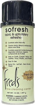 Sofresh Fabric and Upholstery Refresher - Odor Eliminator by Fred's Fine Cleaning Center, Fabric Freshener for Couch, Carpet, Rugs, 14 Ounce Natural Scent Restore Freshness Instantly.