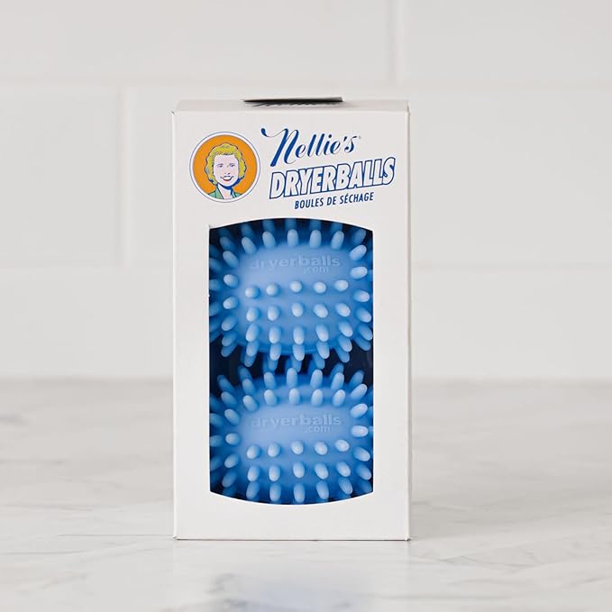 Nellie's Dryerballs - Eco-Conscious Laundry Dryer Balls - Softens Fabrics, Reduces Wrinkles, and Shortens Drying Time - Dryer Sheet Alternative (2 Pack) - (Made in Canada)