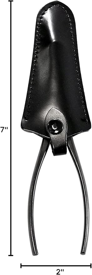 KAKURI Bonsai Concave Branch Cutter 7" (180 mm) Professional Bonsai Tool, Japanese Carbon Steel, Round Curved Blade, Black, Made in JAPAN