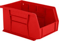 Hudson Exchange 9-1/2" x 6" x 5" Plastic Stackable Storage Bin and Hanging Container (Red, 1 Pack)