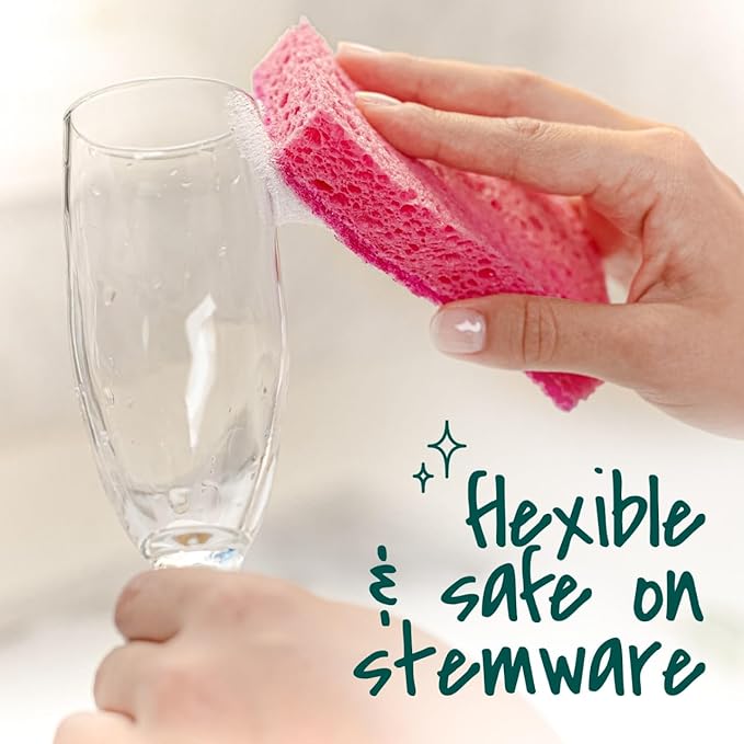 Scotch-Brite Gentle Clean Delicate Scrub Sponges, For Washing Dishes and Cleaning Kitchen, 3 Scrub Sponges