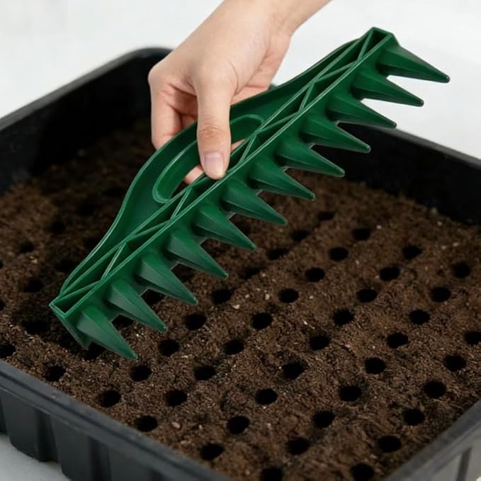 xxikhhhhikxx.Handheld Garden Seeder - Seed Spacing Tool Achieve Precise Seed & Seedling Placement in Rows, Trays for Vegetables, Flowers, Herbs. Ergonomic Manual Weeder Design.