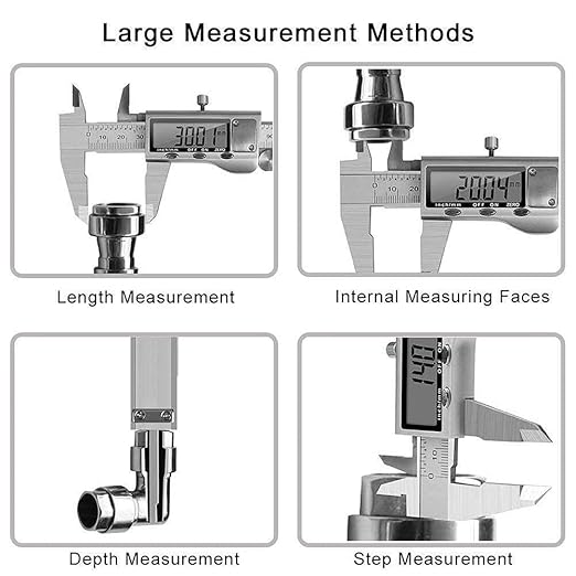 Digital Caliper, IP54 Waterproof Stainless Steel Caliper Measuring Tool, Vernier Caliper with Huge LCD Screen, Auto - Off Feature, Inch and Millimeter Conversion (6 Inch /150 mm)