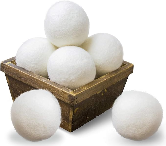 Fragrant, Natural Fabric Softener 100% Organic Premium New Zealand Wool, No Fillers, Anti Static, Lint Free, White 2 Count. (Volcano)