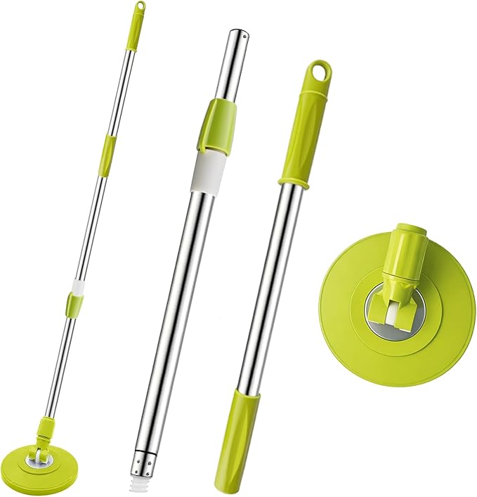 Spin Mop Replacement Handle 360 Degree Spin Mop Pole Handle Replacement Rotating Telescopic Stick for Mop Head, Ideal for Home and Household Cleaning