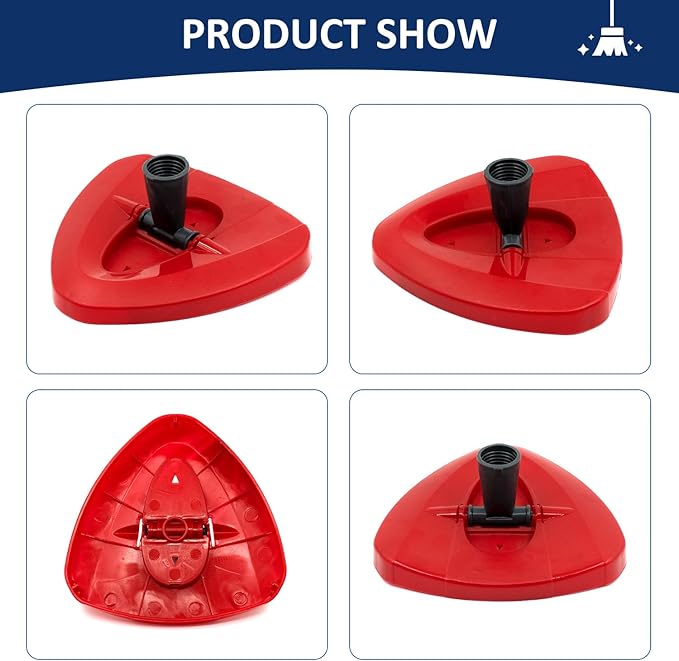 Spin Mop Replacement Head Base Compatible with Oceda EasyWring 1-Tank System Mop Rotating Triangle Mop Head Cover Replacement Rotating Mop Base Plastic Base for Spin Mop Accessories