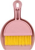 Small Broom and Dustpan Set,mini Broom and Dustpan Set,Kids Broom Set,for Home, Sofas, Kitchen countertops, Storage Shelves, bathrooms, and pet Areas Cleaning(Pink)